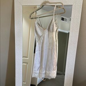 Meshki White Lace Trim Chemise